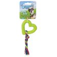 DGR TPR Heart and Rope Toy Lime Discount