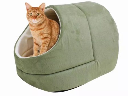 GOOPAWS Cat Cave for Cat and Warming Burrow Cat Bed, Pet Hideway Sleeping Cuddle Cave Supply