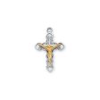 Sterling Silver Crucifix 18  Chain and Box (Style: L9155) For Sale