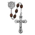 6mmX8mm  Black Wood Rosary (Style: 139D F) on Sale