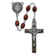 7mm Brown St. Benedict Rosary (Style: R390DF) Sale