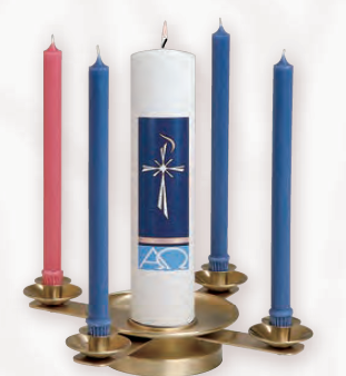 Advent Wreath Table Top Bright Brass (Style K323) Supply