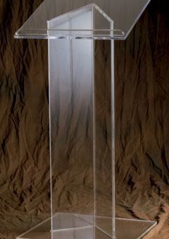 Acrylic Lectern with Wood Top - 43  Height (Style 3319W) Online now