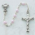 5mm Pink Pearl Communion Rosary (Style: C1W) Discount