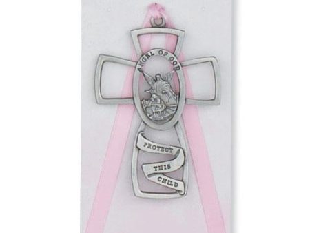 Guardian Angel Cross Pink Card (Style: PW5-P) Fashion