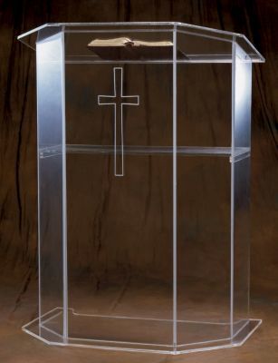 Acrylic Pulpit with Cross (Style 3351) Cheap