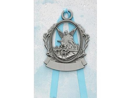 Engravable Pewter Crib Medal (Style: PW15-B) Online Sale