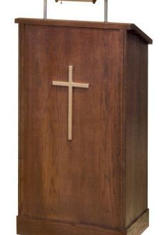 Wooden Lectern with Extended Shelf (Style 6550) For Sale