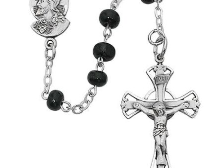 5mm Black Wood Rosary (Style: 159D-BK G) Online Hot Sale