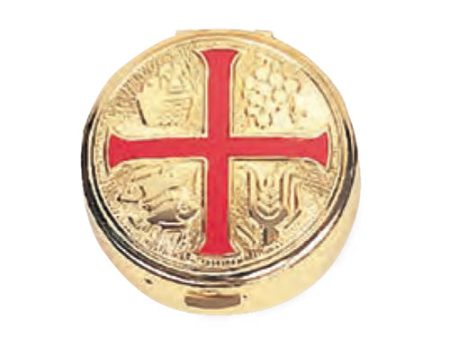 Pyx: Red Enamel Cross (Style K125) For Cheap