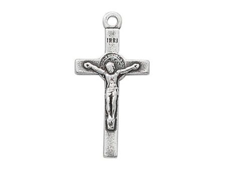 Sterling Silver Crucifix 20  Chain and Box (Style: L9082) For Cheap