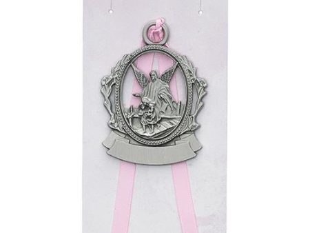 Engravable Pewter Crib Medal (Style: PW15-P) Discount