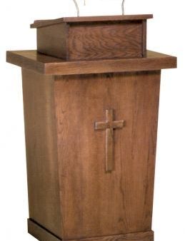 Wooden Lectern with two Inside Shelves (Style 6500) Hot on Sale