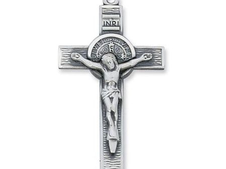 Sterling Silver Crucifix 18  Chain and Box (Style: L9088) on Sale