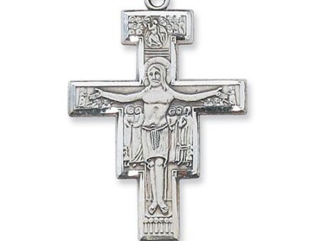 Sterling Silver Crucifix 18  Chain and Box (Style: L9039B) Online Hot Sale