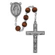 7mm Brown Wood Rosary Boxed (Style: R435F) Discount