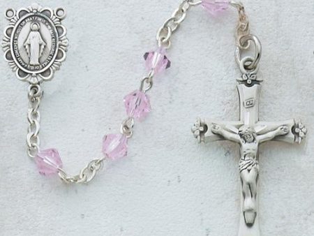 5mm Pink Rosary (Style: C36RW) Online Sale