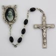 4mmX6mm  Black St Therese Rosary (Style: R151DF) For Sale