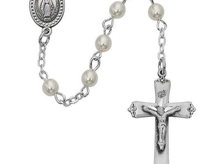 3mm Pearl Rosary (Style: 210D G) Sale