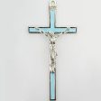 5  Blue Enamel Silver Crucifix (Style: 73-36) Supply