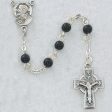 5mm Black Glass Rosary Celtic (Style: R321DG) Supply