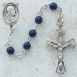 6mm Blue Glass Rosary (Style: C38B) Hot on Sale