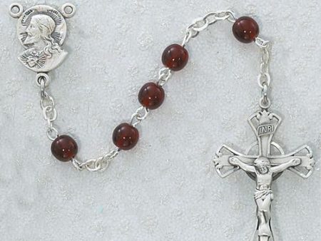 5mm Garnet Rosary (Style: R319DG) Fashion