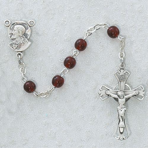 5mm Garnet Rosary (Style: R319DG) Fashion