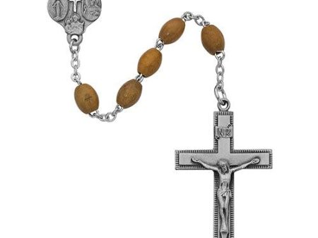 4mmX6mm  Olive Wood Oval Rosary (Style: 171D F) Online now