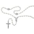 5mm White Communion Rosary (Style: R620W) on Sale