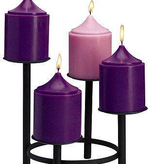 Advent Church Set Candles: 4  x 6  (Style: 48058) For Cheap