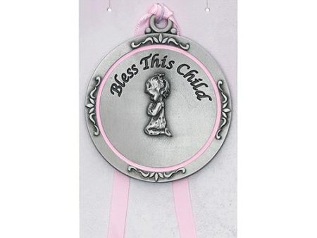 Girl Crib Medal Carded (Style: PW12-P) Sale