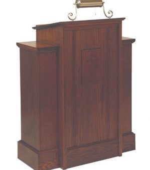 Wooden Pulpit with Cross and One Shelf (Style 165) Online