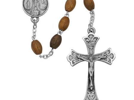 5X7mm Olive Wood Oval Rosary (Style: 172D F) Online Hot Sale