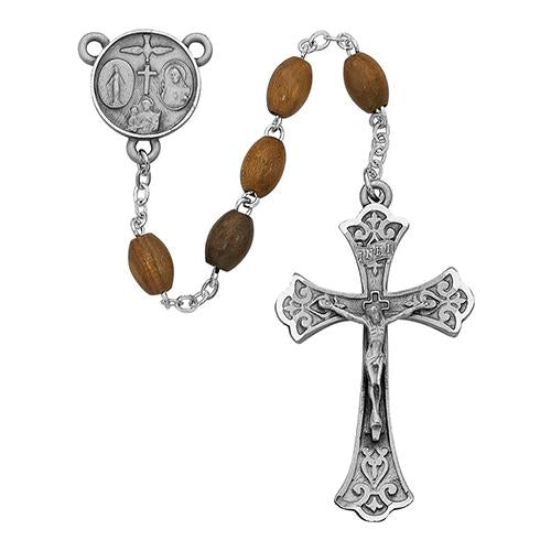 5X7mm Olive Wood Oval Rosary (Style: 172D F) Online Hot Sale