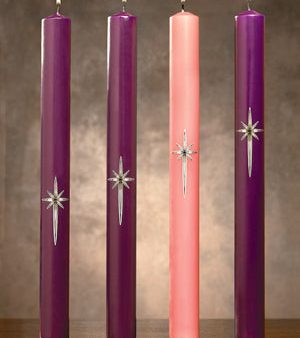 Advent Candle Set: Star of Bethlehem 1-1 2  (Style: 34291) Cheap