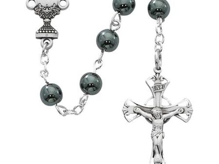 6mm Hematite Communion Rosary (Style: C13B) Sale