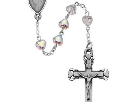 6X6mm Crystal Heart Rosary (Style: 921D F) Online Sale