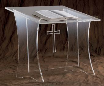 Acrylic Table Top Lectern with Cross (Style 3310) on Sale