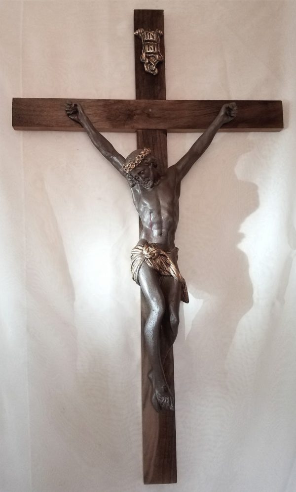 38  Christ Our King Wall Crucifix, Bronze Tone (Style: UTM COK-BZ38) Sale