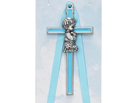 3 1 2  Blue Boy Crib Cross (Style: PW14-B) For Cheap