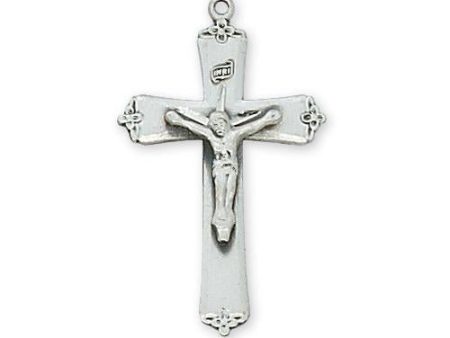 Sterling Silver Crucifix 24  Chain and Box (Style: L9075) Discount