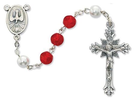 Red Holy Spirit Rosary (Style: P193R) For Discount