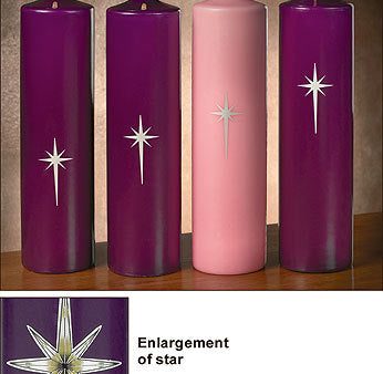 Advent Pillar Set: Star of Bethlehem 3  (Style: CBS 48070) Supply