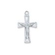 Sterling Silver Crucifix 18  Chain and Box (Style: LBCKOW) For Cheap