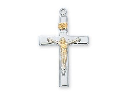 Sterling Silver Crucifix W 16Chain andBox (Style: L9103) Discount