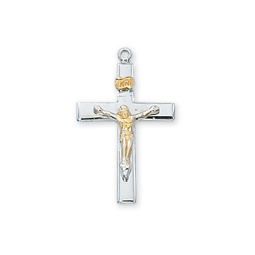 Sterling Silver Crucifix W 16Chain andBox (Style: L9103) Discount