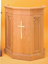 Wooden Pulpit with Two Inside Shelves (Style 1250) Supply