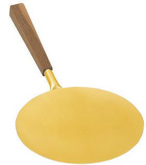 Gold Plated Communion Paten with Satin Finish and Wooden Handle (Style K317) Hot on Sale