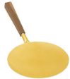 Gold Plated Communion Paten with Satin Finish and Wooden Handle (Style K317) Hot on Sale